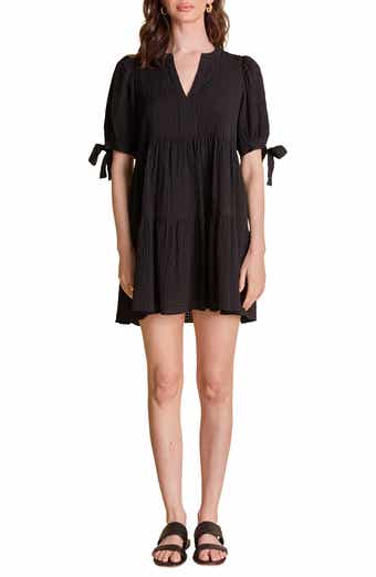 English Factory Texture Puff Sleeve Dress