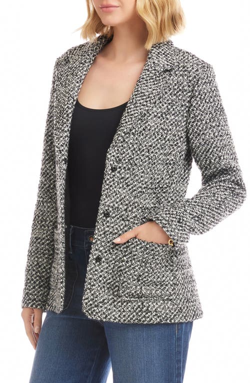 Karen Kane Tweed Blazer In Gray