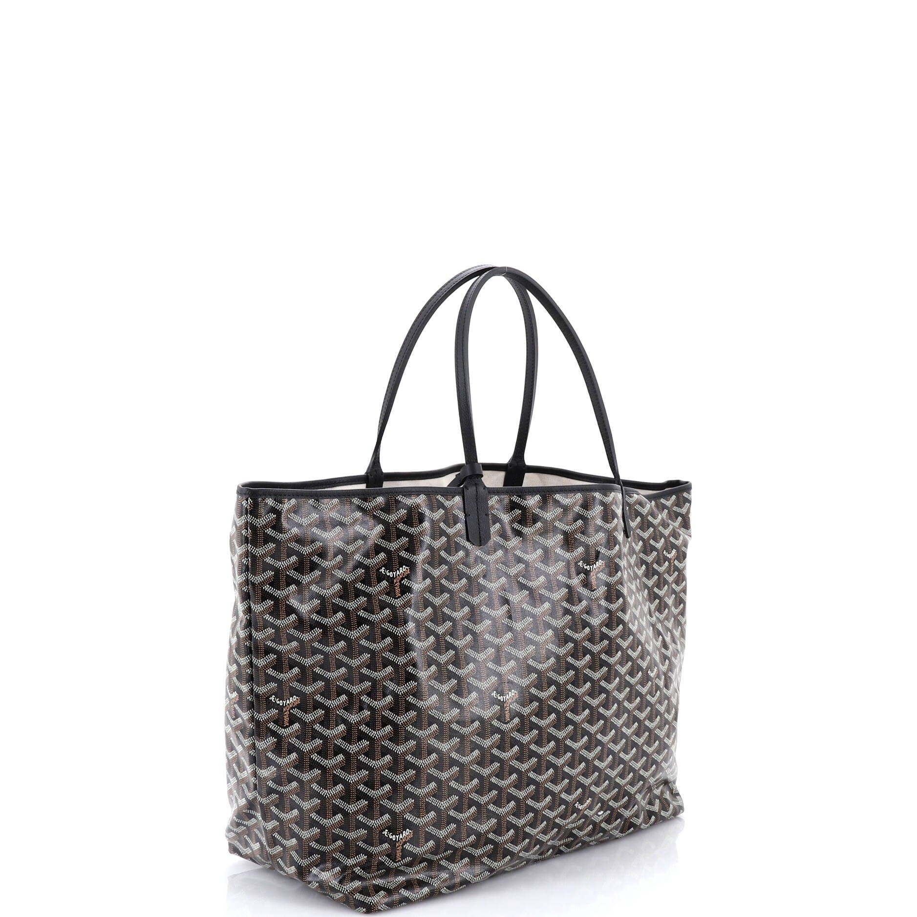 Pre-Owned Goyard Saint Louis Tote Coated Canvas GM, Alternate, color, Black