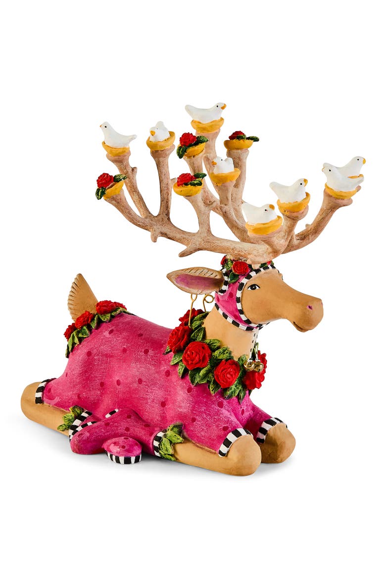 Patience Brewster Dash Away Reindeer Christmas Ornament, Alternate, color, PINK