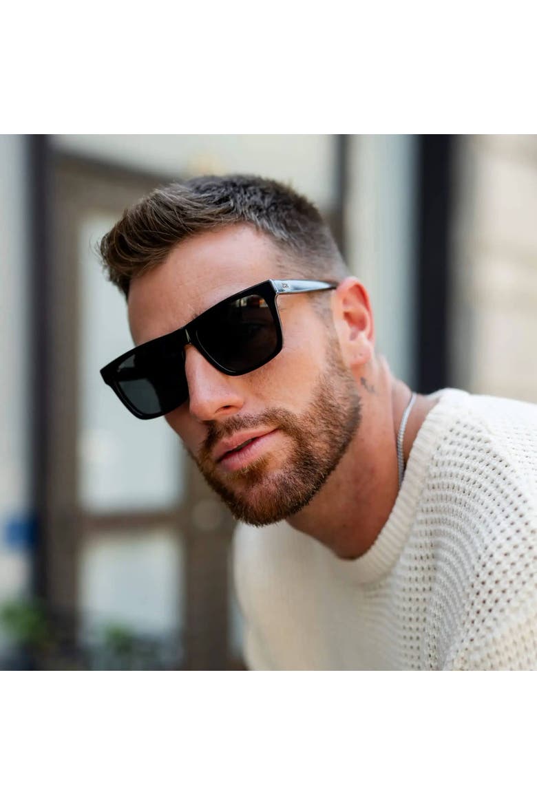 Denver - 53mm Square Polarized Sunglasses, Alternate, color, Black