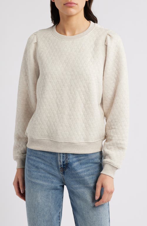 Marine Layer Corbet Quilted Sweatshirt In Oat Heather