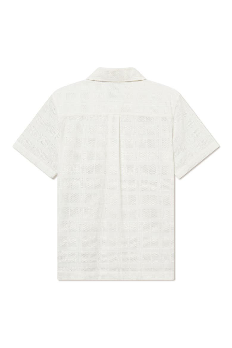 Charlie Short Sleeve Button-Up Shirt, Alternate, color, LIGHT IVORY