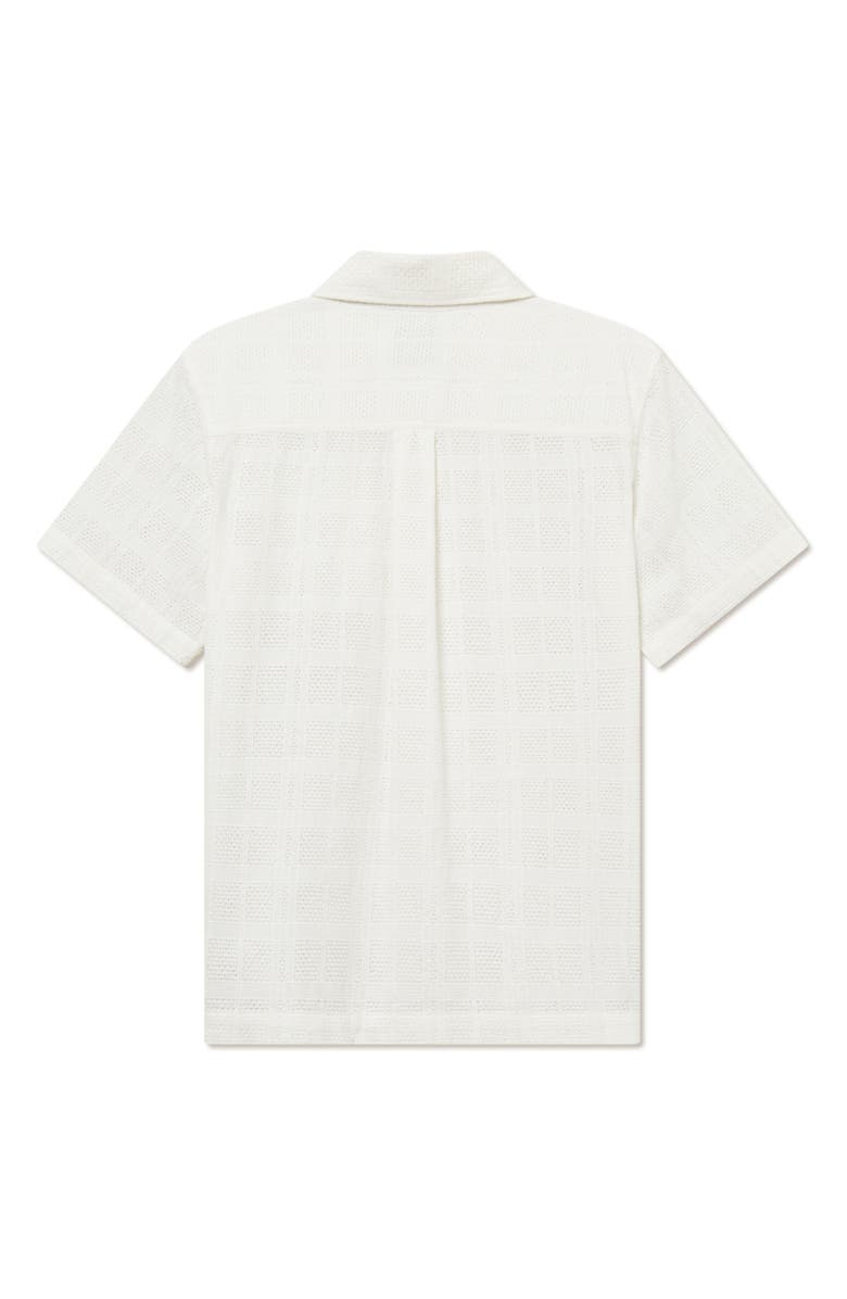 Les Deux Charlie Short Sleeve Button-Up Shirt, Alternate, color, Light Ivory