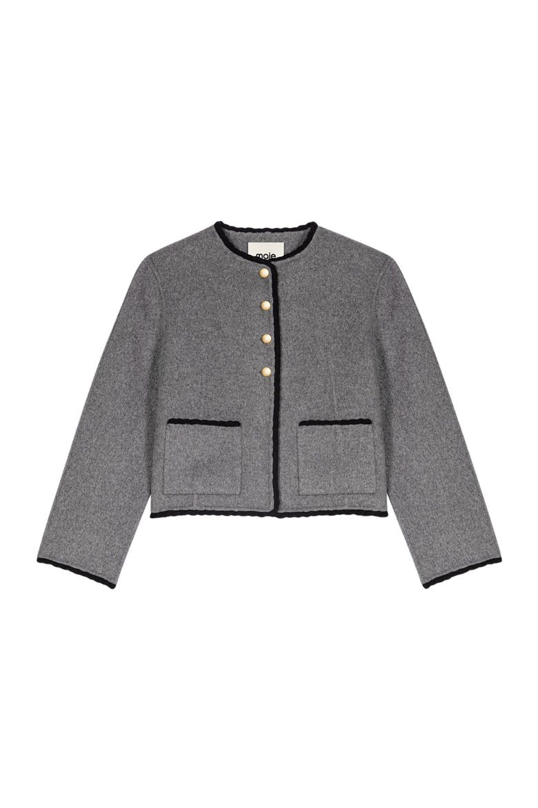 Short double-faced coat, Alternate, color, Light grey