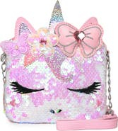 OMG Accessories Kids' Gwen Sequin Unicorn Crossbody Bag
