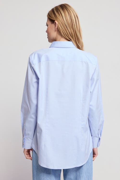 The Shirt By Rochelle Behrens The Jet Set Boyfriend Shirt In Blue