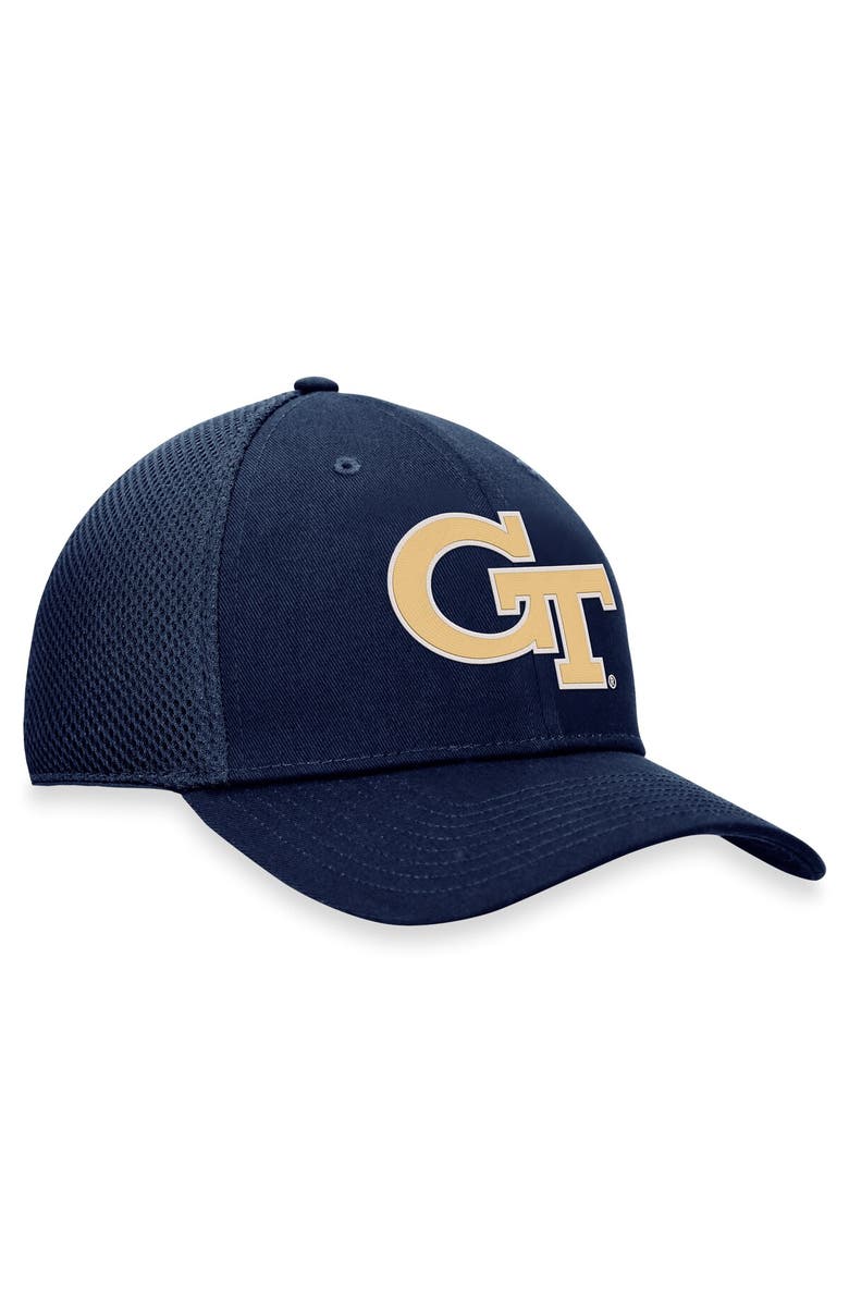 TOP OF THE WORLD Men's Top of the World Navy Georgia Tech Yellow Jackets Spacer Flex Hat, Alternate, color, Navy