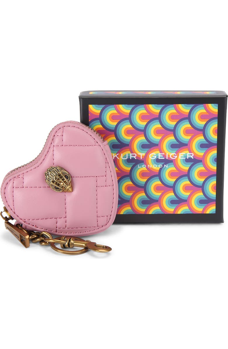 Kurt Geiger London Kensington Heart Bag Charm, Alternate, color, Pink