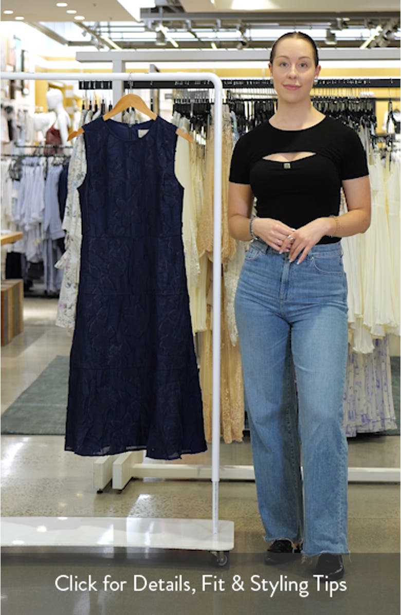 Jacquard A-Line Midi Dress, sales video thumbnail