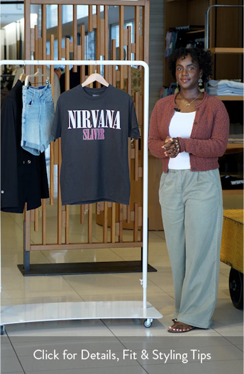 Nirvana Silver Cotton Graphic T-Shirt, sales video thumbnail