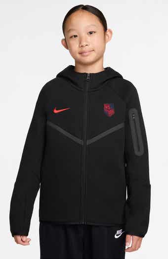 Kids' US Soccer Logo Detail Zip Front Tech Fleece Hoodie