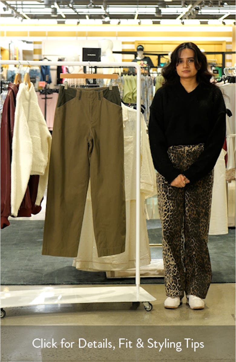 Banks High Waist Two-Tone Cotton Pants, sales video thumbnail