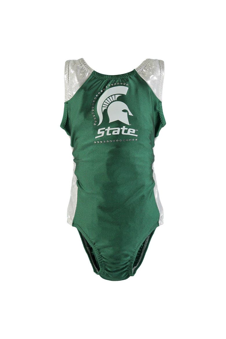 Girls Youth Green Michigan State Spartans Leotard, Main, color, Green