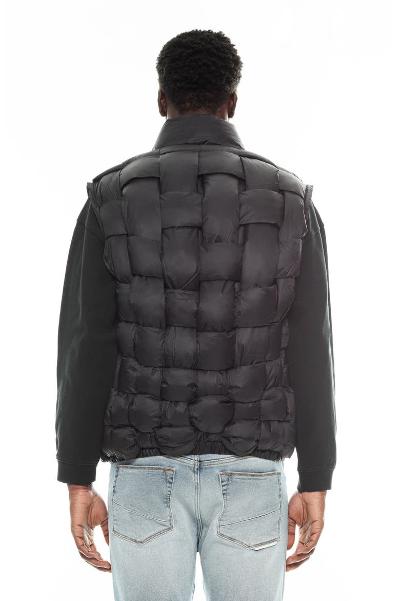 Convertible Quilted Puffer Jacket, Alternate, color, BLACK