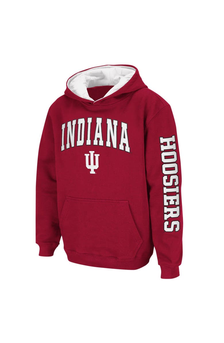 COLOSSEUM Youth Colosseum Crimson Indiana Hoosiers 2-Hit Team Pullover Hoodie, Alternate, color, Crimson