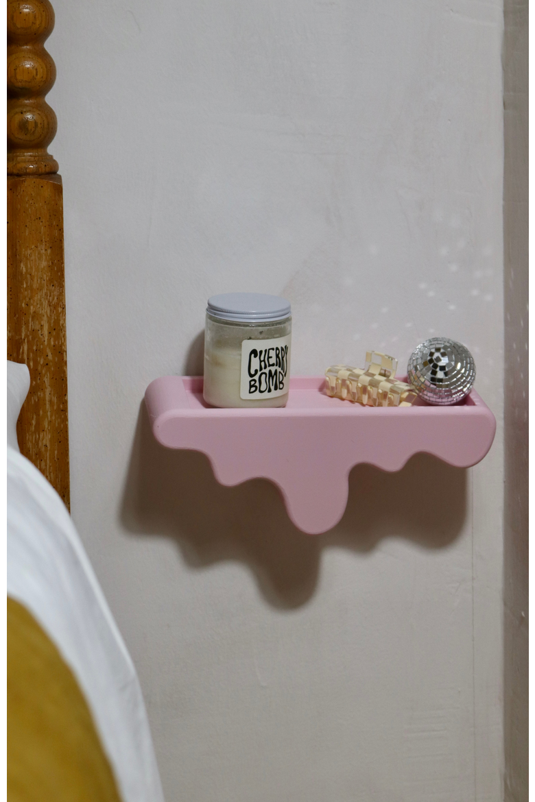Melting Shelf, Alternate, color, Bubblegum Pink