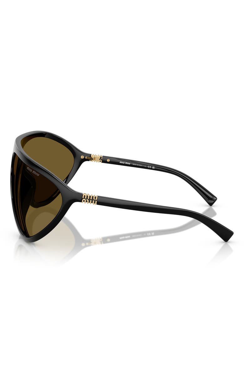 Miu Miu 75mm Oversize Shield Sunglasses, Alternate, color,