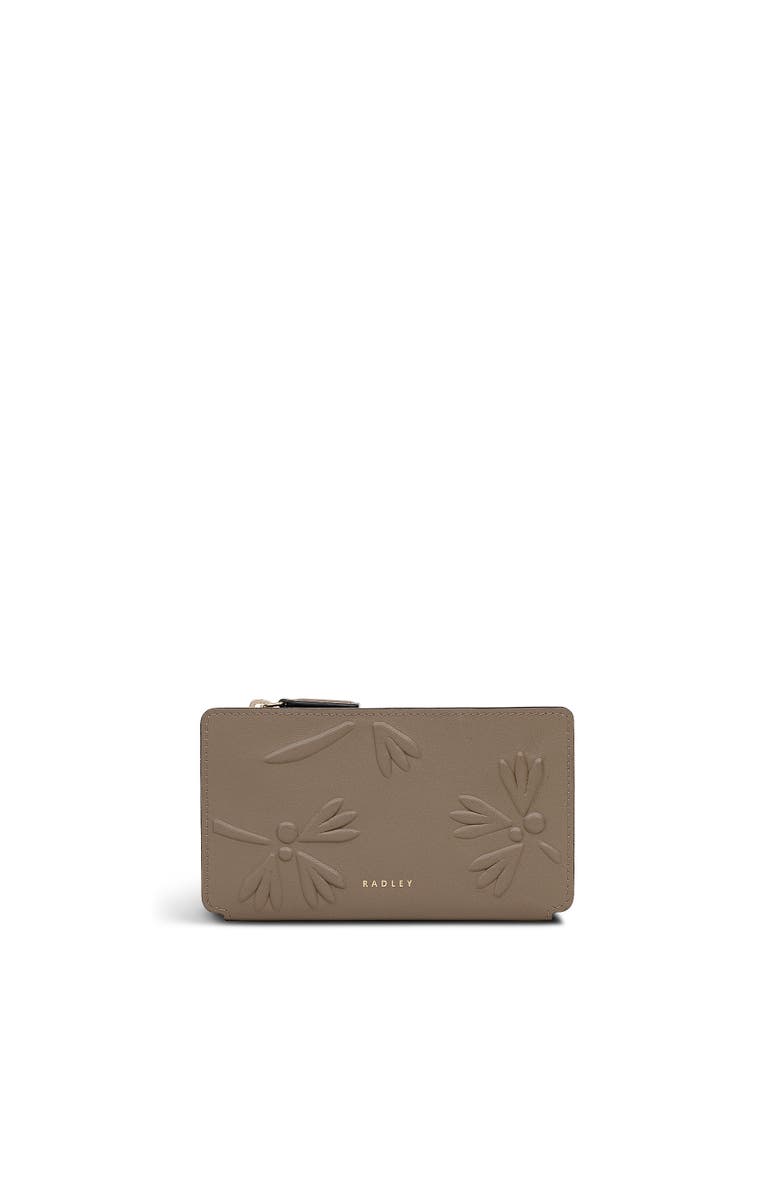 Radley Coin Street - Debossed Medium Ziptop Wallet, Main, color, Coffee