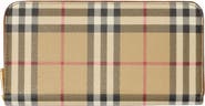 Burberry Check Zip Wallet