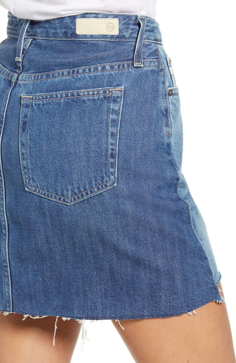 AG Vera Cutoff Denim Miniskirt, Alternate, color,
