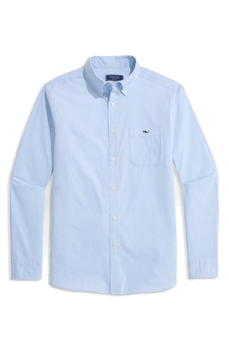vineyard vines Anegada Gingham Button-Down Shirt, Alternate, color, Jake Blue