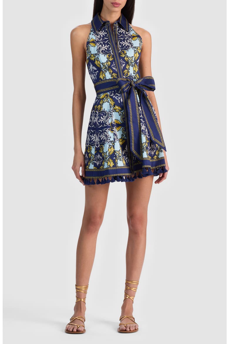 Lucy Print Mini Shirtdress, Main, color, ANTIQUE SCROLL