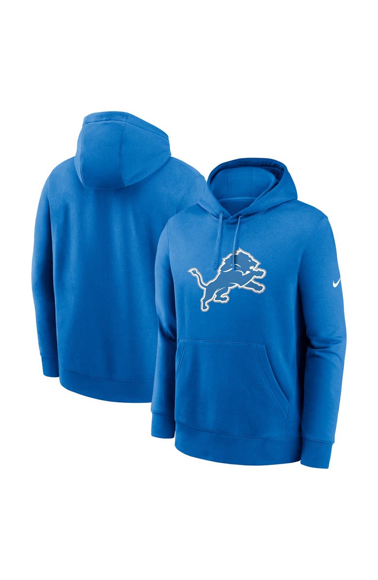 Nike Men's Nike Blue Detroit Lions Club Logo Pullover Hoodie, Main, color, Blue