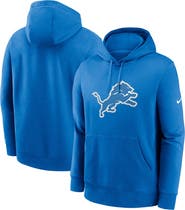 Nike Men's Nike Blue Detroit Lions Club Logo Pullover Hoodie