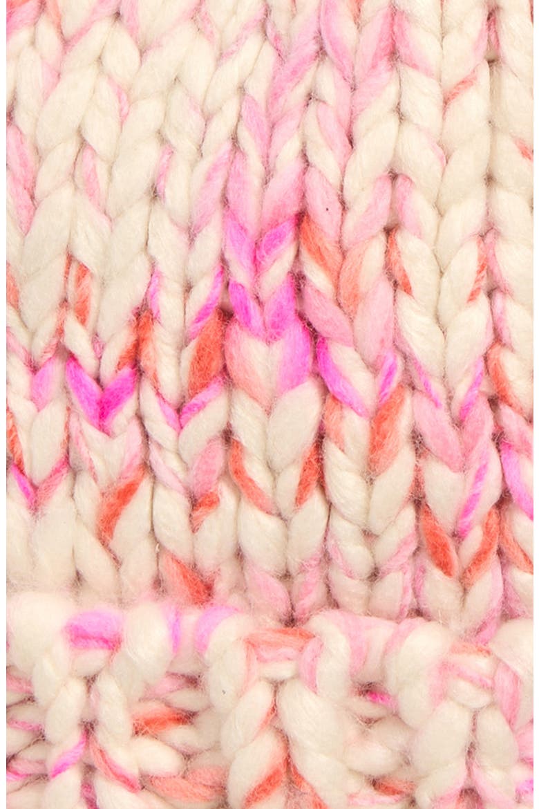 Textured Beanie, Alternate, color, PINK COMBO