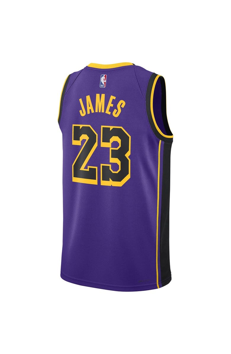 Jordan Brand Unisex Jordan Brand LeBron James Purple Los Angeles Lakers Swingman Jersey - Statement Edition, Alternate, color, 