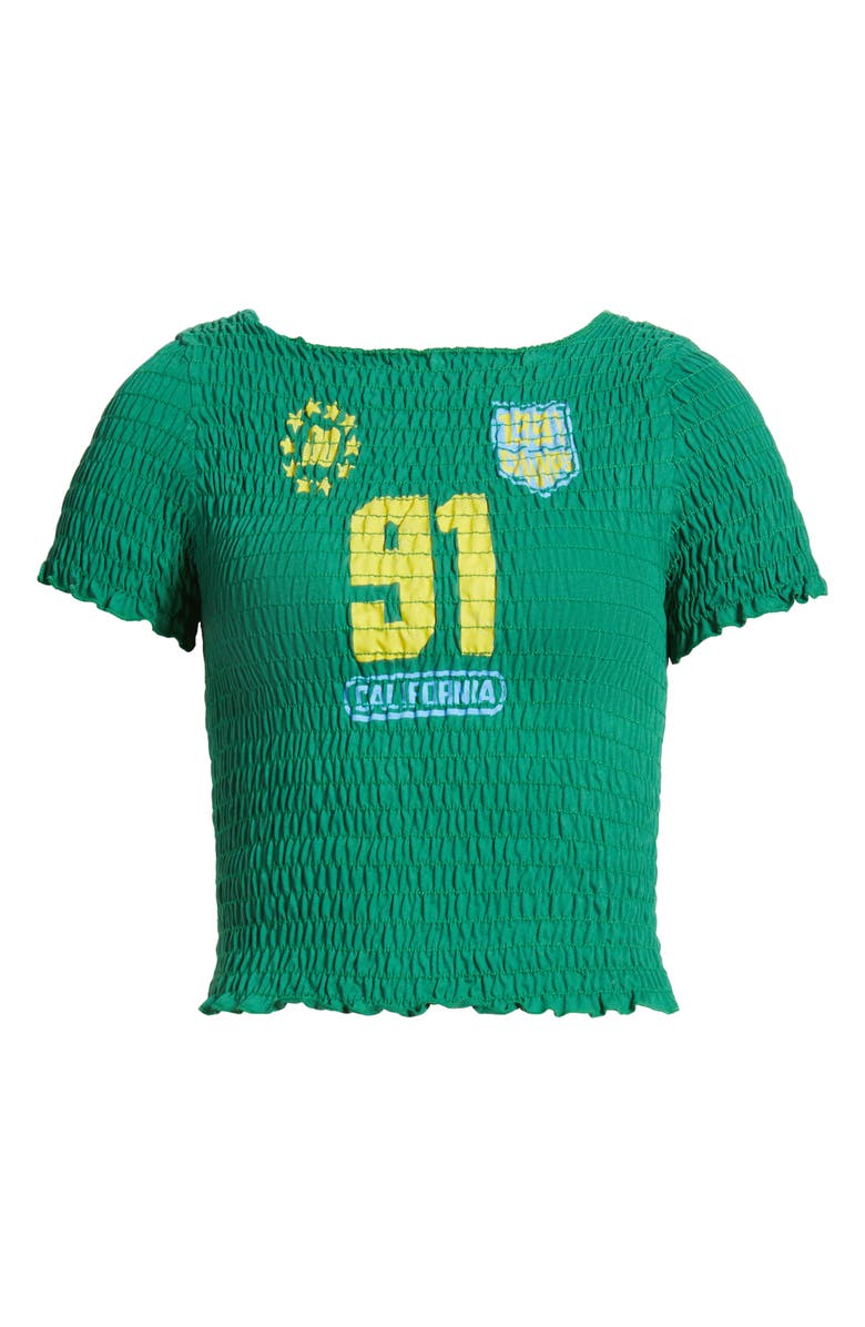 Daydreamer 1991 Champs Smocked Cotton Graphic T-Shirt, Alternate, color, Amazon Green