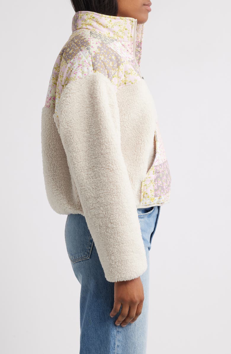 Thread 
Supply Cozy Quilted Pocket Jacket, Alternate, color, Pink Yellow Combo