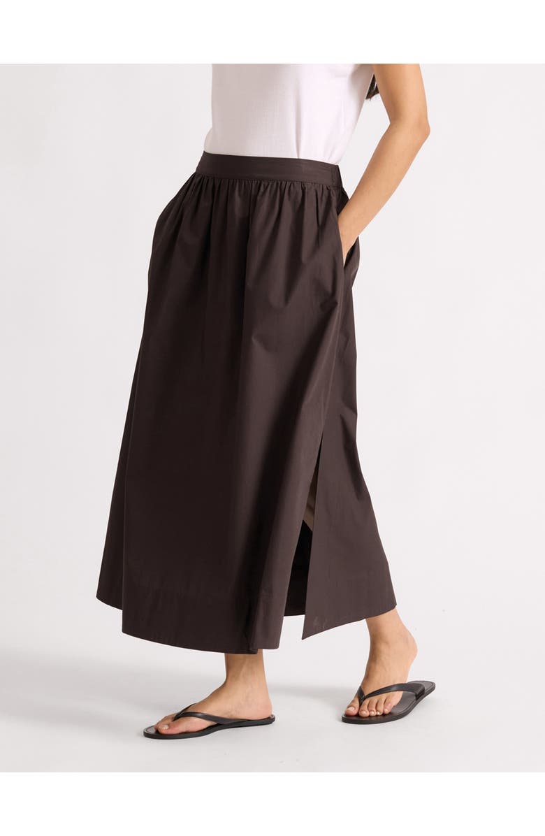 Albaray Cotton Full Skirt, Main, color, Chocolate