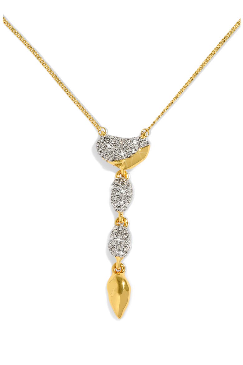 Solanales Crystal Pavé Pebble Y-Necklace, Main, color, CRYSTALS