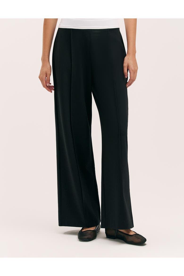 Short Caryl PonteWide Leg Trousers, Main, color, Black