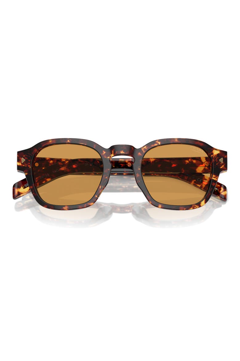 49mm Round Phantos Sunglasses, Alternate, color, TORTOISE