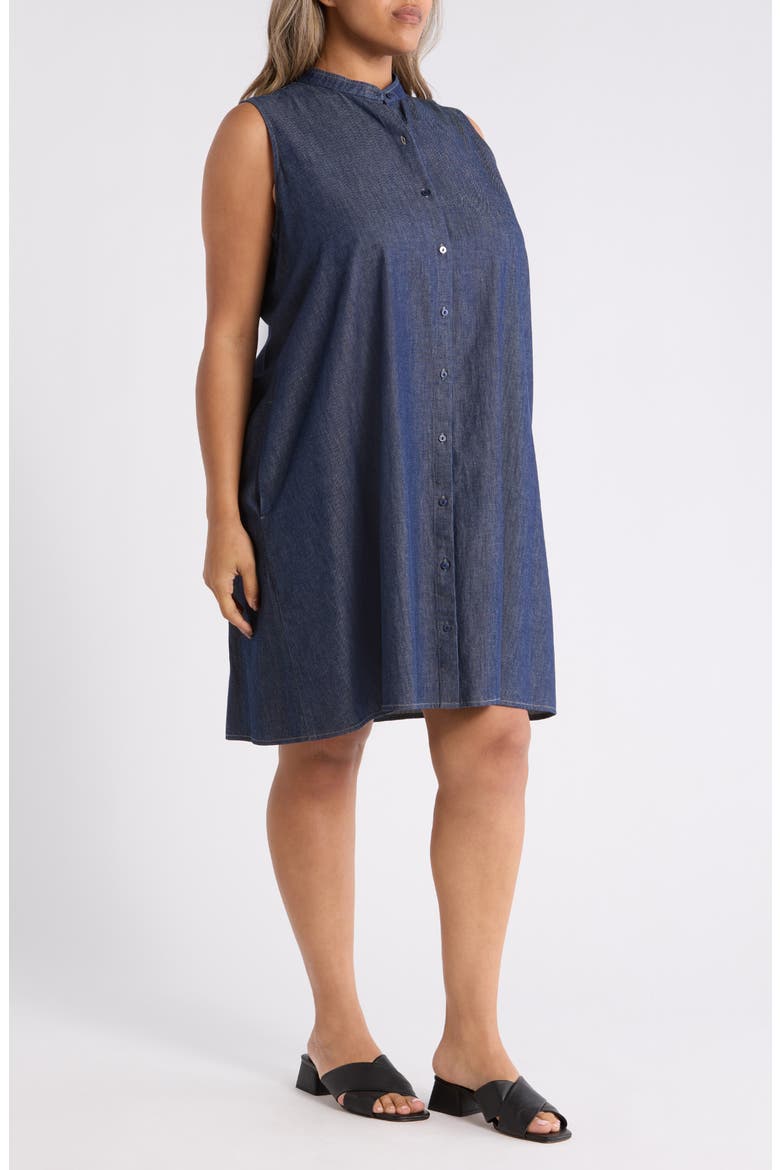 Sleeveless Denim Dress, Alternate, color, DARK INDIGO