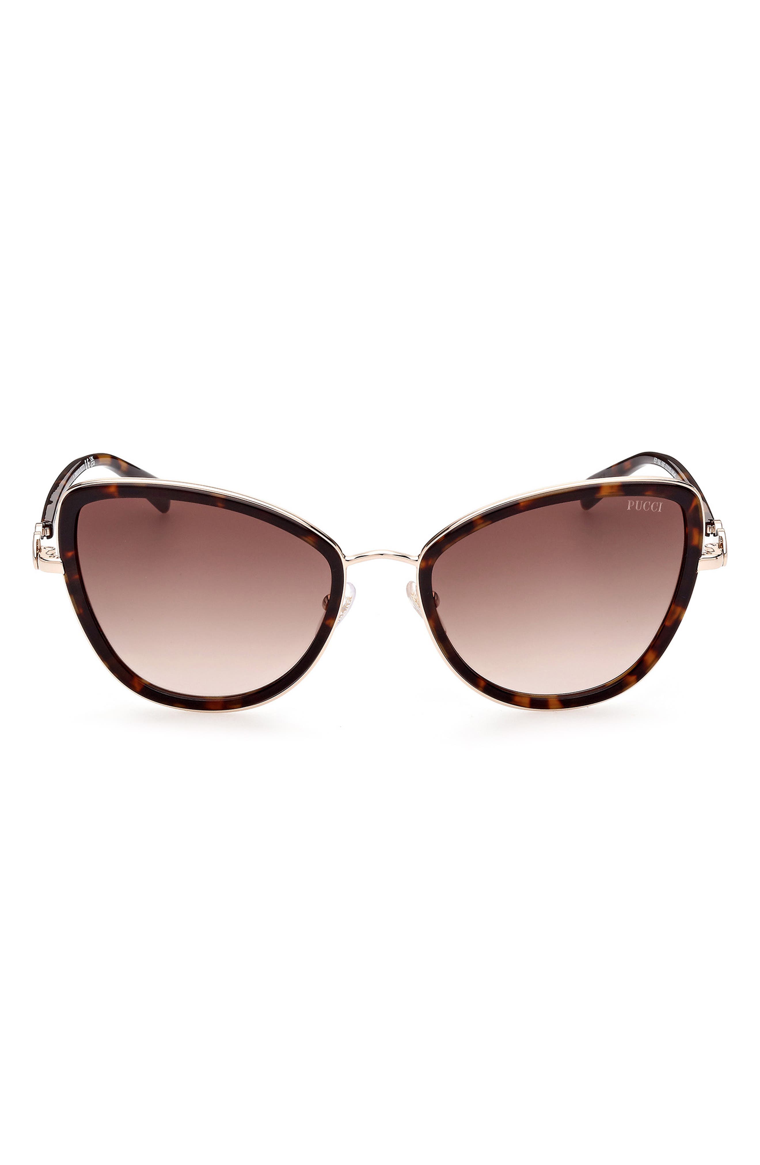 Emilio Pucci 57mm Gradient Cat Eye Sunglasses
