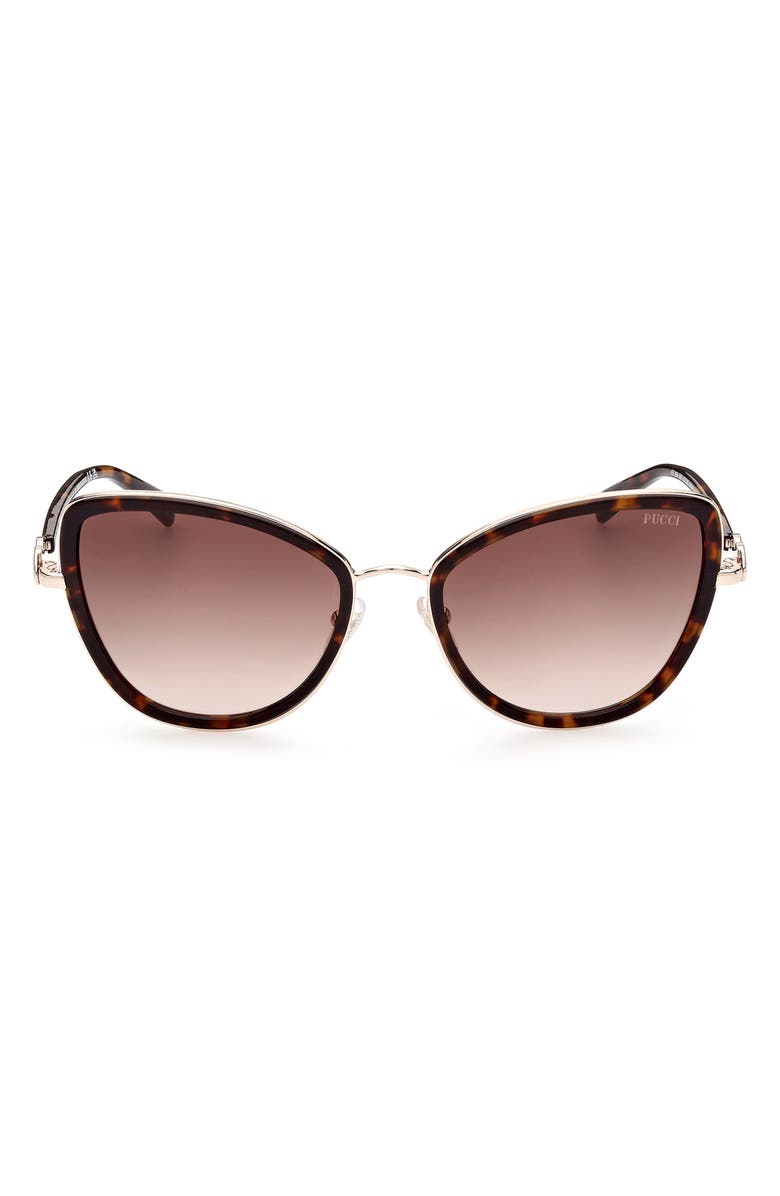 Emilio Pucci 57mm Gradient Cat Eye Sunglasses, Main, color, 