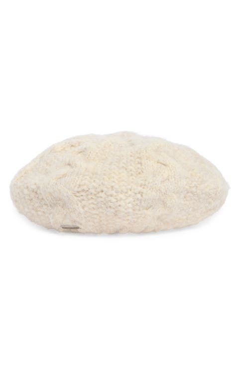 Fuzzy Chunky Cable Knit Beanie