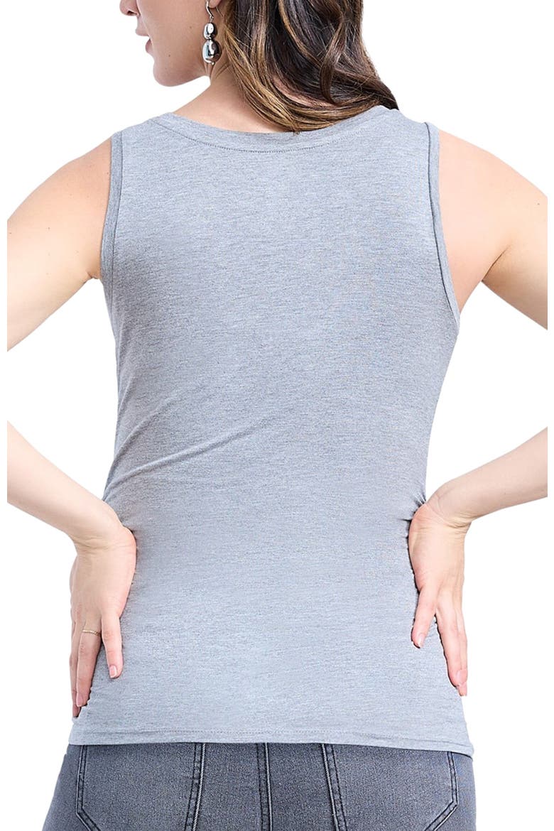 Scoop Neck Side-Ruched Maternity Tank Top - 2 Pack, Alternate, color, Black & Grey