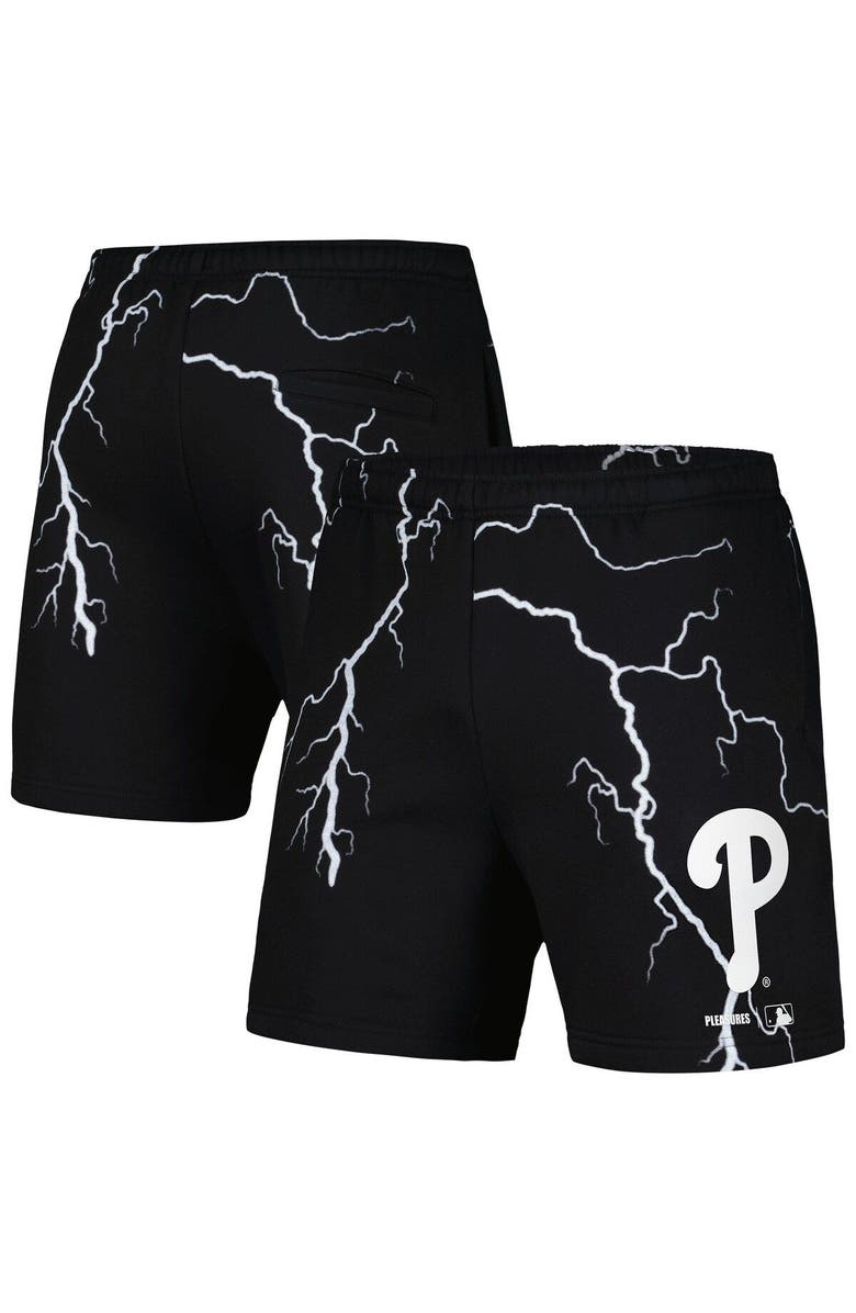 PLEASURES Men's PLEASURES  Black Philadelphia Phillies Lightning Shorts, Main, color, 
