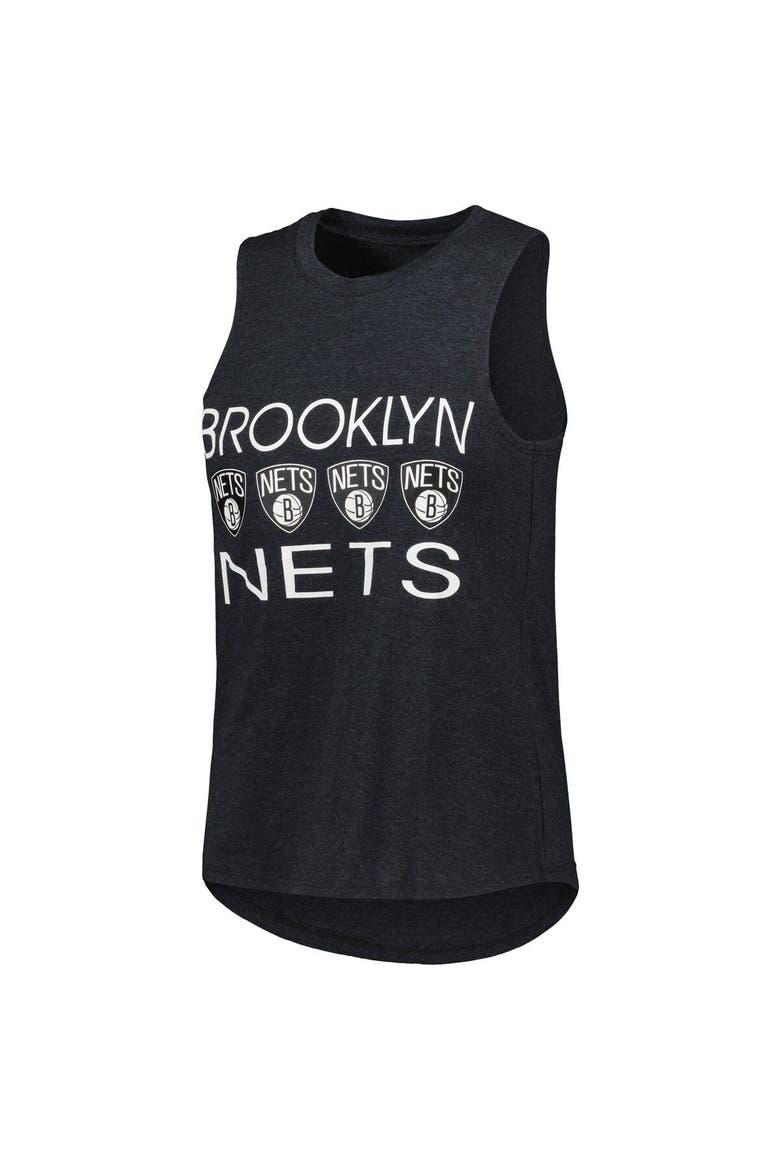 Women's Concepts Sport Gray/Black Brooklyn Nets Team Tank Top & Pants Sleep Set, Alternate, color, Gray