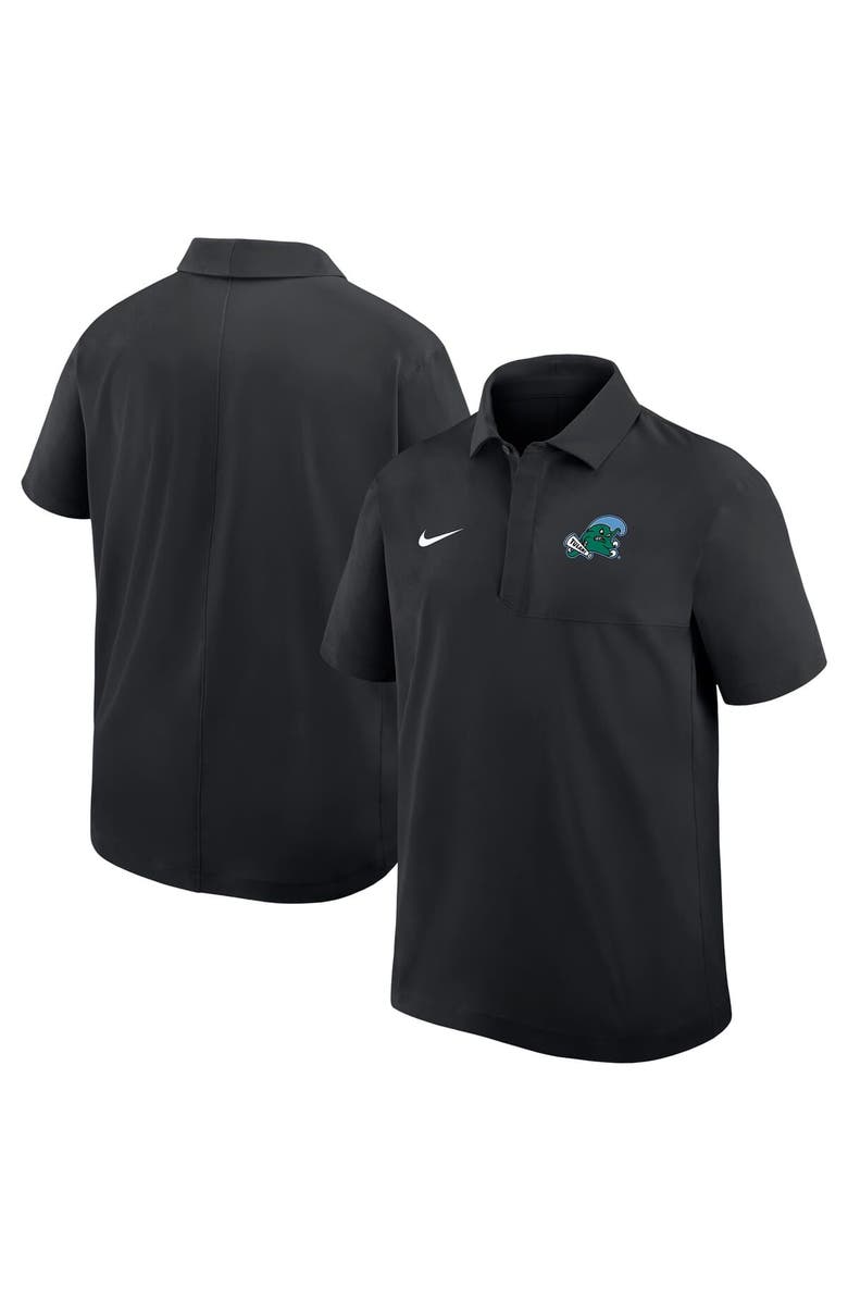 Nike Men's Nike Black Tulane Green Wave 2025 Sideline Polo, Main, color, Black