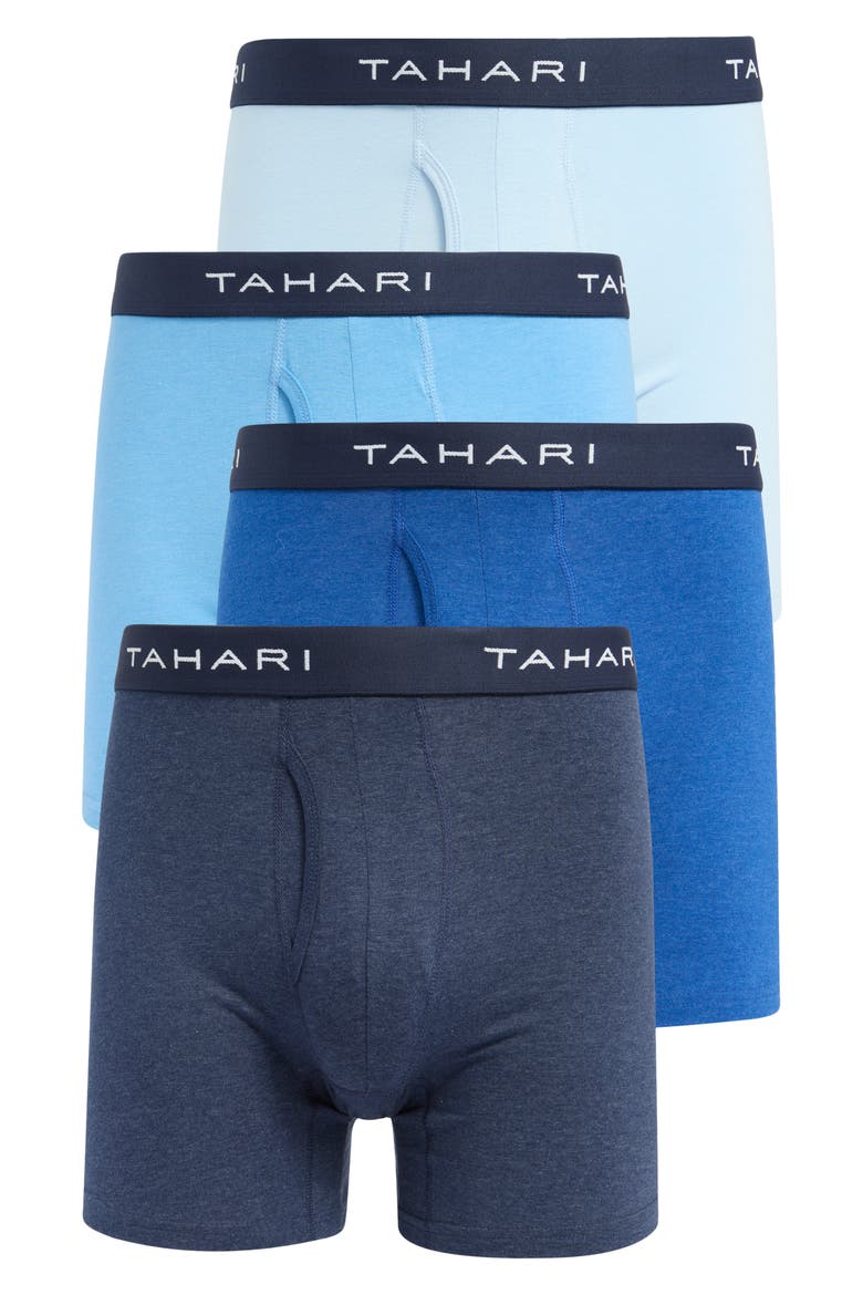 4-Pack Stretch Boxer Briefs, Main, color, PEACOAT