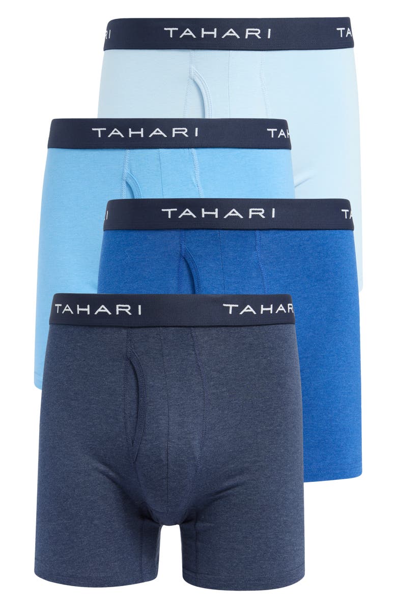 Tahari 4-Pack Stretch Boxer Briefs, Main, color, Peacoat