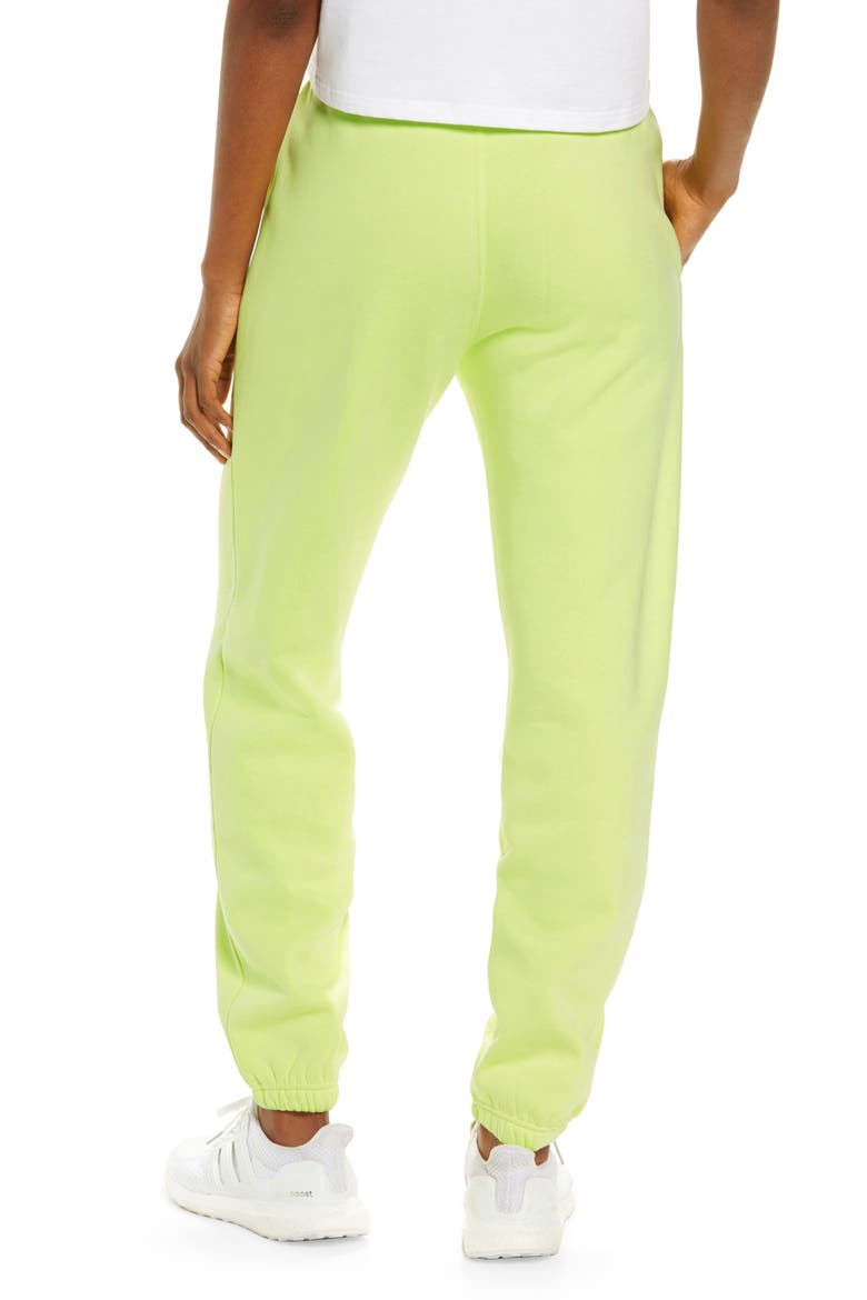 adidas Fleece Joggers, Alternate, color, PULSE YELLOW