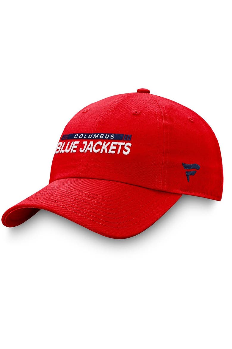 Men's Fanatics Branded Red Columbus Blue Jackets Authentic Pro Rink Adjustable Hat, Alternate, color, Red
