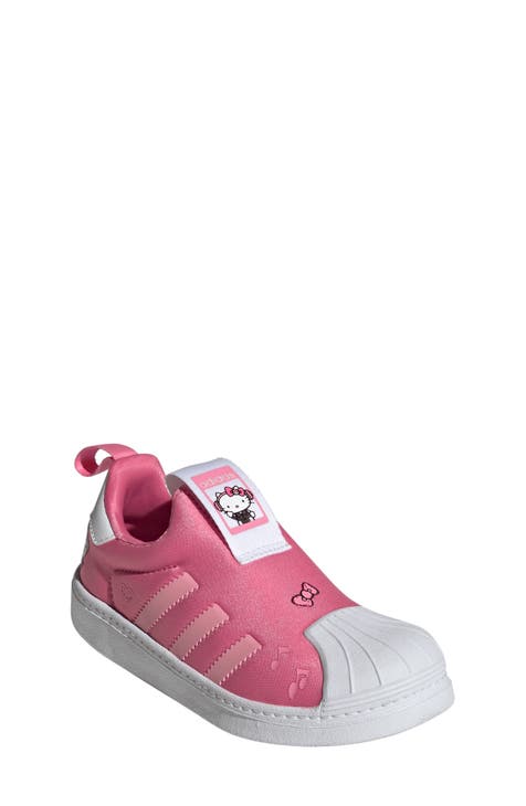 Adidas slip on pink best sale